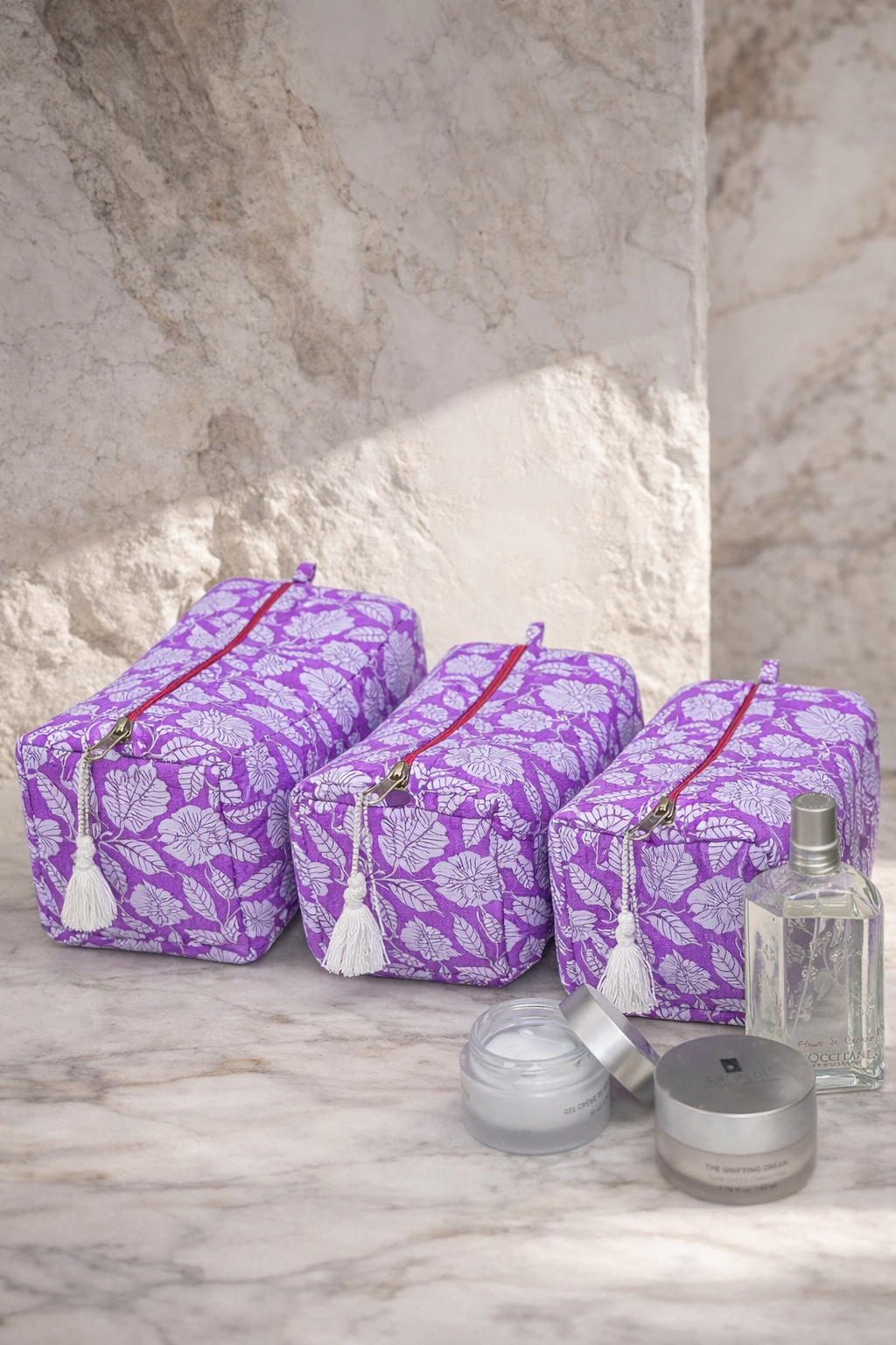 Lobelia Set Estuches - Cosmetiqueros Algodón