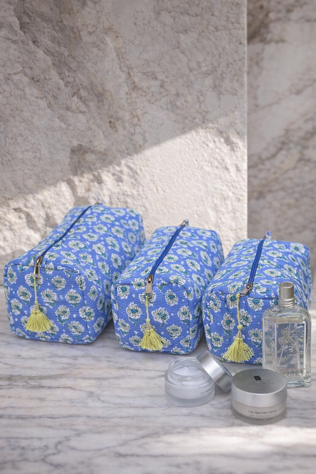 Maldivas Set Estuches - Cosmetiqueros Algodón