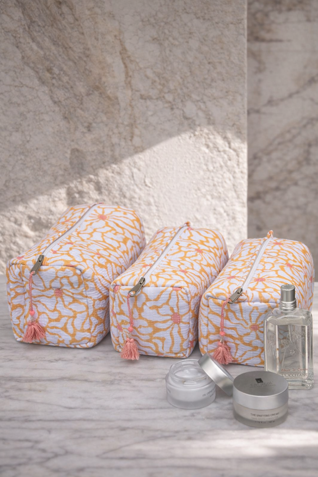 Santorini Set Estuches - Cosmetiqueros Algodón